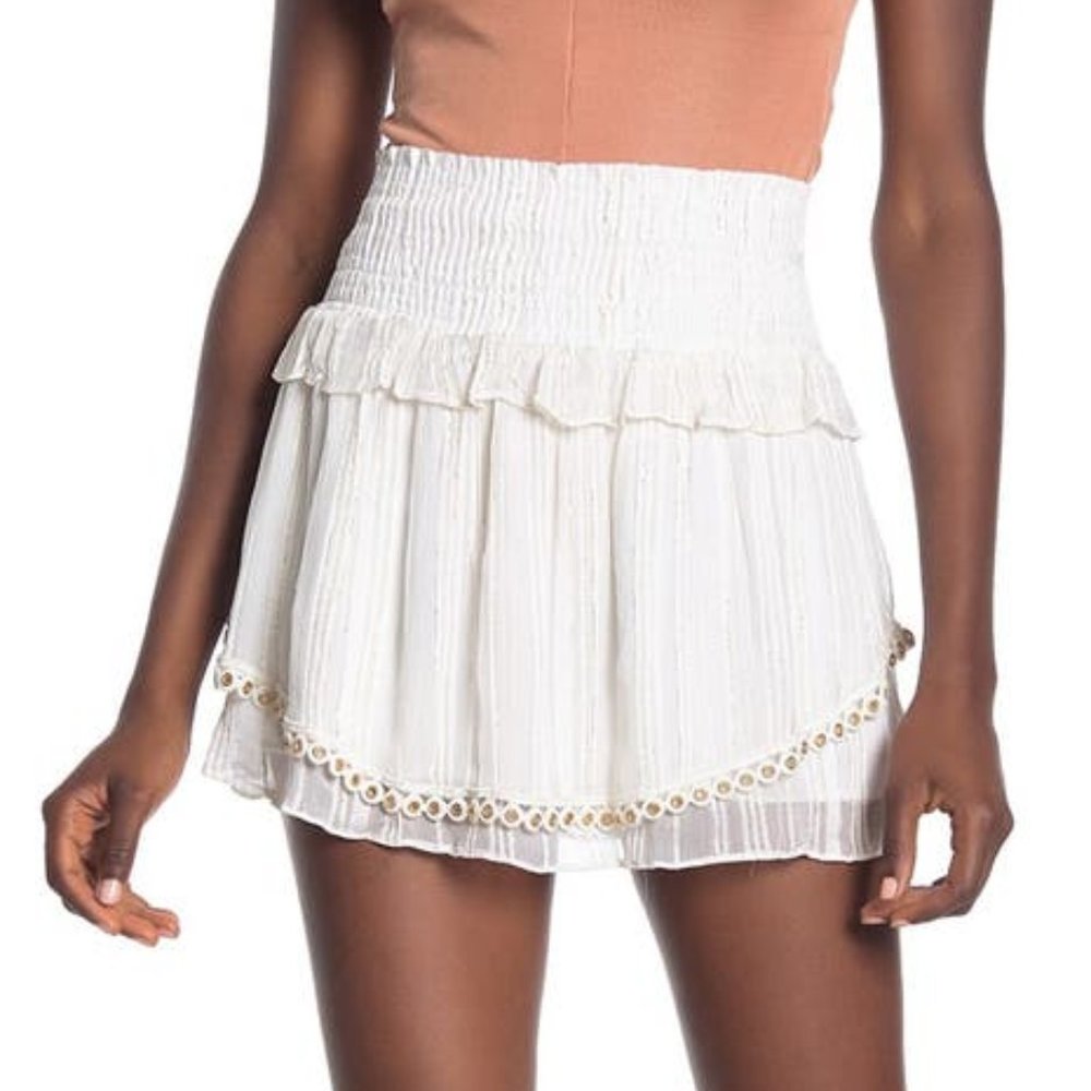 Ramy Brook Rosalie Metallic Mini Skirt NWT